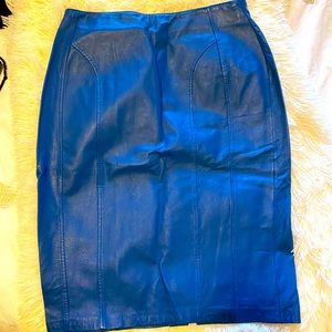 Danier royal blue leather skirt